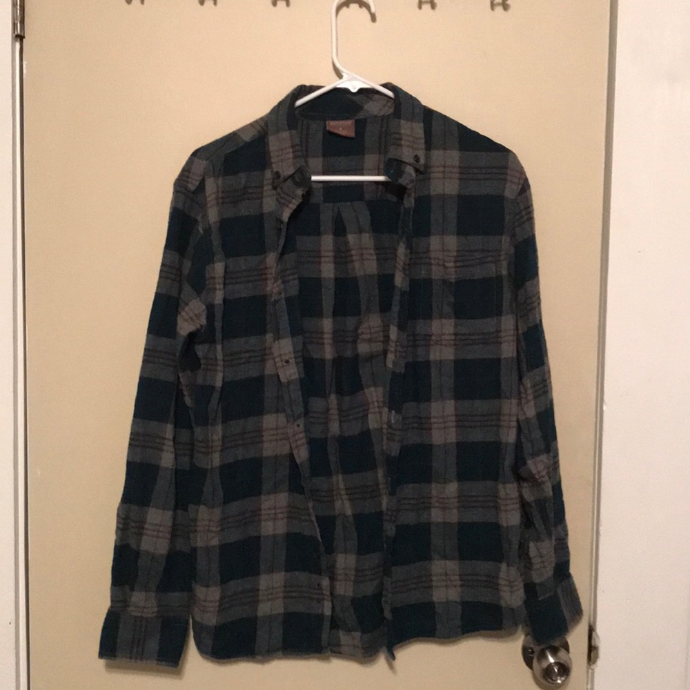 Blue and grey flannel
